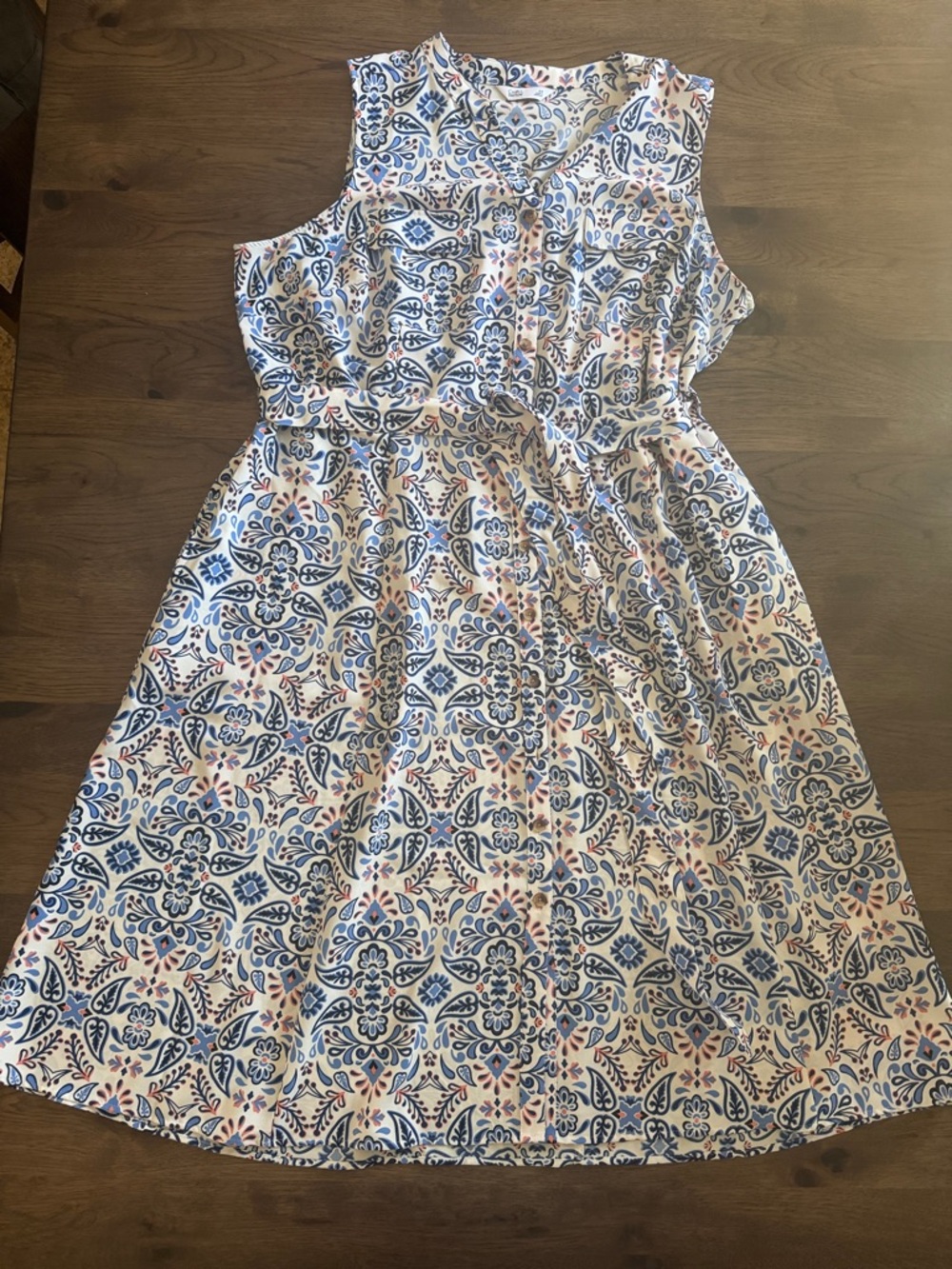 Croft & Barrow Women's 2X Sleeveless Button Down Lightweight Dress